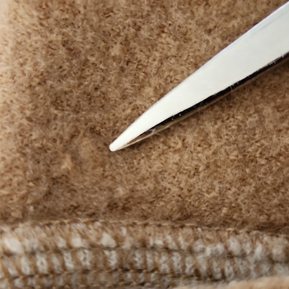 Tan Peacoat with Notched Lapel and Wool Blend Fabric - Picture 8 of 8